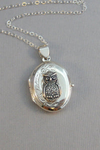 Sweet Owl,Locket,Silver Locket,Owl Necklace,Owl Locket,Sterling Owl,Silver Owl,Owl,Sterling Silver Locket,Sterling Silver,Woodland,Wedding