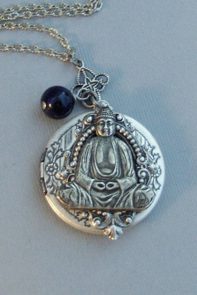 Purple Jade Buddha,Buddha,Purple,Purple Locket,Jade,Purple Jade,Locket,Locket,Buddha Necklace,Yoga,Mandala,Namaste,Spiritual valleygirldesig