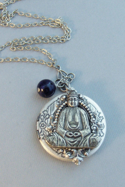 Purple Jade Buddha,Buddha,Purple,Purple Locket,Jade,Purple Jade,Locket,Locket,Buddha Necklace,Yoga,Mandala,Namaste,Spiritual valleygirldesig