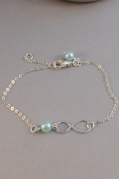 Aqua Infinity,Bracelet,Bridesmaid,Sterling Silver,Infinite,Aqua Bracelet,Blue Bracelet, Bracelet,Turquoise Infinity Bracelet,Turquoise,blue