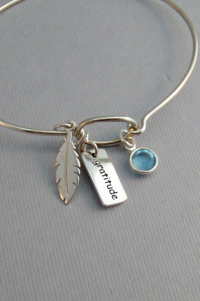 Feather Of Life,Bracelet,Feather Bracelet,Sterling,Feather,Indian Feather,Personalize,Birthstone,Birthstone Bracelet, STerling Bracelet