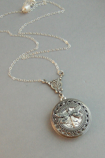 Sterling Dragonfly,Locket,Silver Locket,Sterling,Locket,Dragonfly,Dragonfly Necklace,Dragonfly Locket,Wing Locket,Sterling Dragonfly Locket