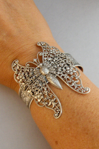 Madam Butterfly,Vintage Butterfly,Vintage Cuff,Butterfly,Butterfly Cuff,Butterfly Bracelet, Bracelet,Chunky Bracelet,Gypsy Bracelet,Boho