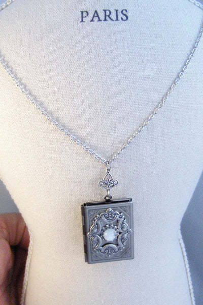 Gypsy Secrets,Locket,Antique Locket,Silver Locket,Moonstone,Goddess,Moonstone Necklace,Moonstone Locket,Moon,Moonstone Locket,Valleygirldesi