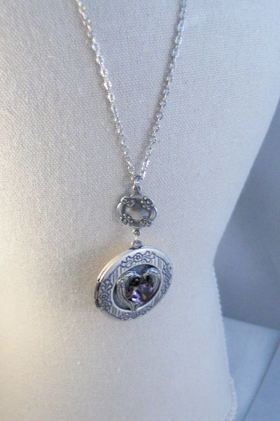 Amethyst Heart,Locket,Antique Locket,Silver Locket,Heart,Amethyst Locket,Amethyst Necklace,Purple Necklace,Amethyst Birthstone,