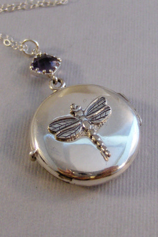 Indigo Dragonfly,Locket,Silver Locket,Sterling,Locket,Dragonfly,Dragonfly Necklace,Dragonfly Locket,Wing Locket,Sterling Dragonfly Locket