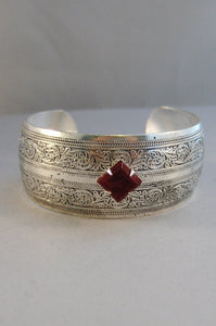 Ruby Spell,Bracelet,Cuff Bracelet,Ruby Bracelet,Ruby,Red,Red Bracelet,July,July Birthstone,Birthstone Bracelet,Silver Bracelet,Silver,Cuff