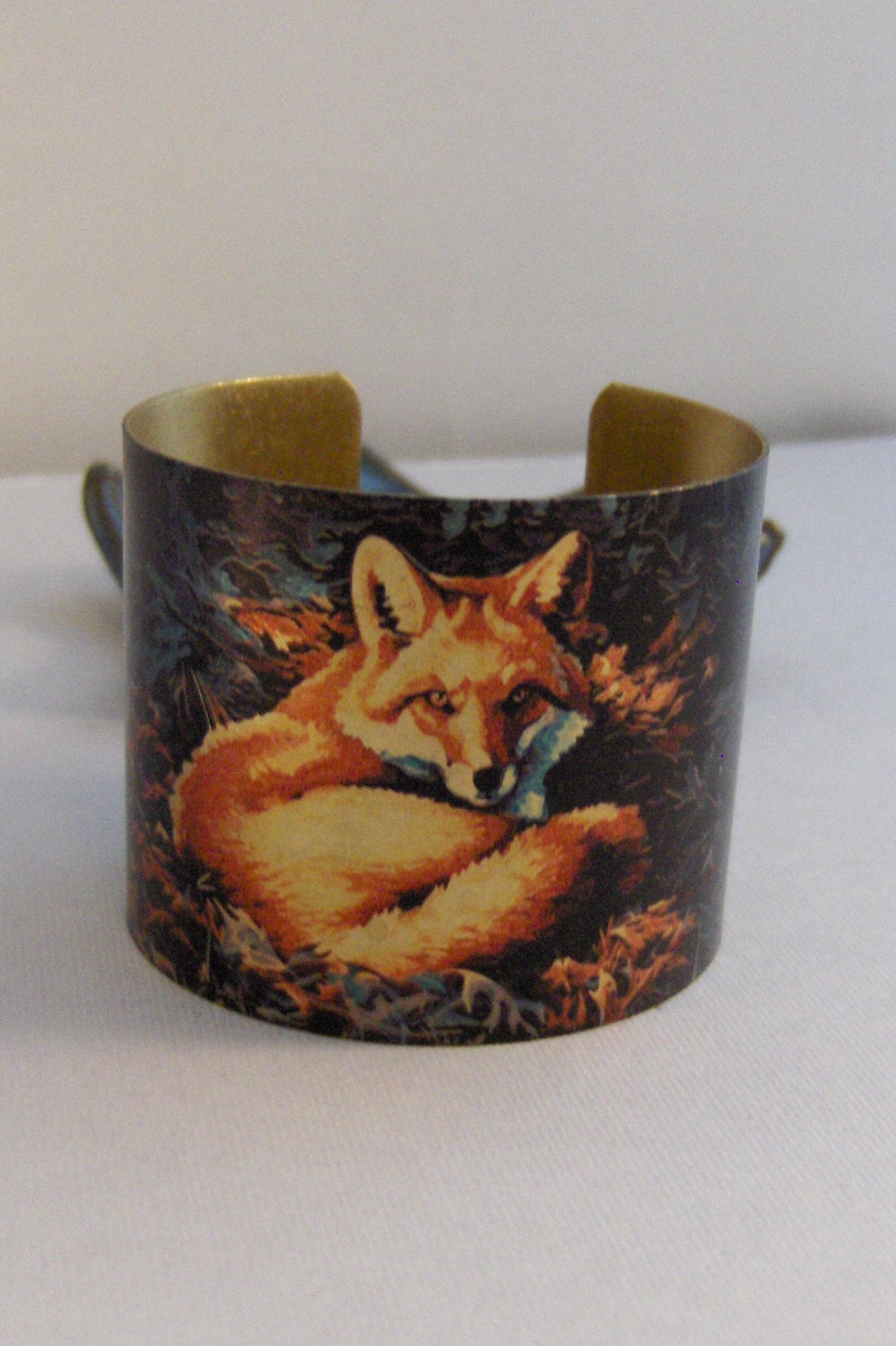 Red Fox,Cuff Bracelet,Bracelet,Cuff,Fox,Fox Bracelet,Fox Cuff,Cuff Bracelet,Bracelet,Brass,Antique Bracelet,Animal,woodland valleygirldesign