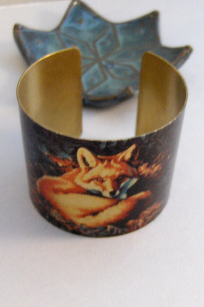 Red Fox,Cuff Bracelet,Bracelet,Cuff,Fox,Fox Bracelet,Fox Cuff,Cuff Bracelet,Bracelet,Brass,Antique Bracelet,Animal,woodland valleygirldesign