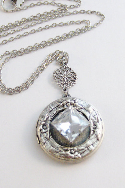 Princess Vintage Diamond,Vintage Diamond,Vintage STone,Vintage Crystal,Vintage Necklace,Vintage Diamond Necklace,Vintage Silver Necklace