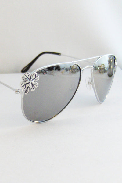 Lucky Girl,Sunglasses,Glasses,Aviator,Aviator Sunglasses,Shades,Sunnies,Irish,Irish Sunglasses,Shamrock Jewelry,Irish Jewelry,valleygirldesi